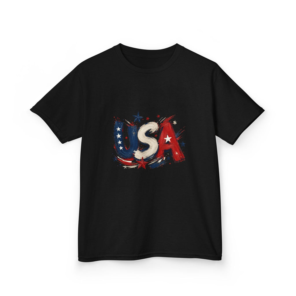 Kids USA Flag Graphic Tee — Patriotic Fourth of July Shirt for Children