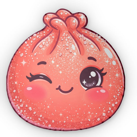 Kawaii Winking Dumpling Shaped Pillow – Cute Plush Decorative Cushion