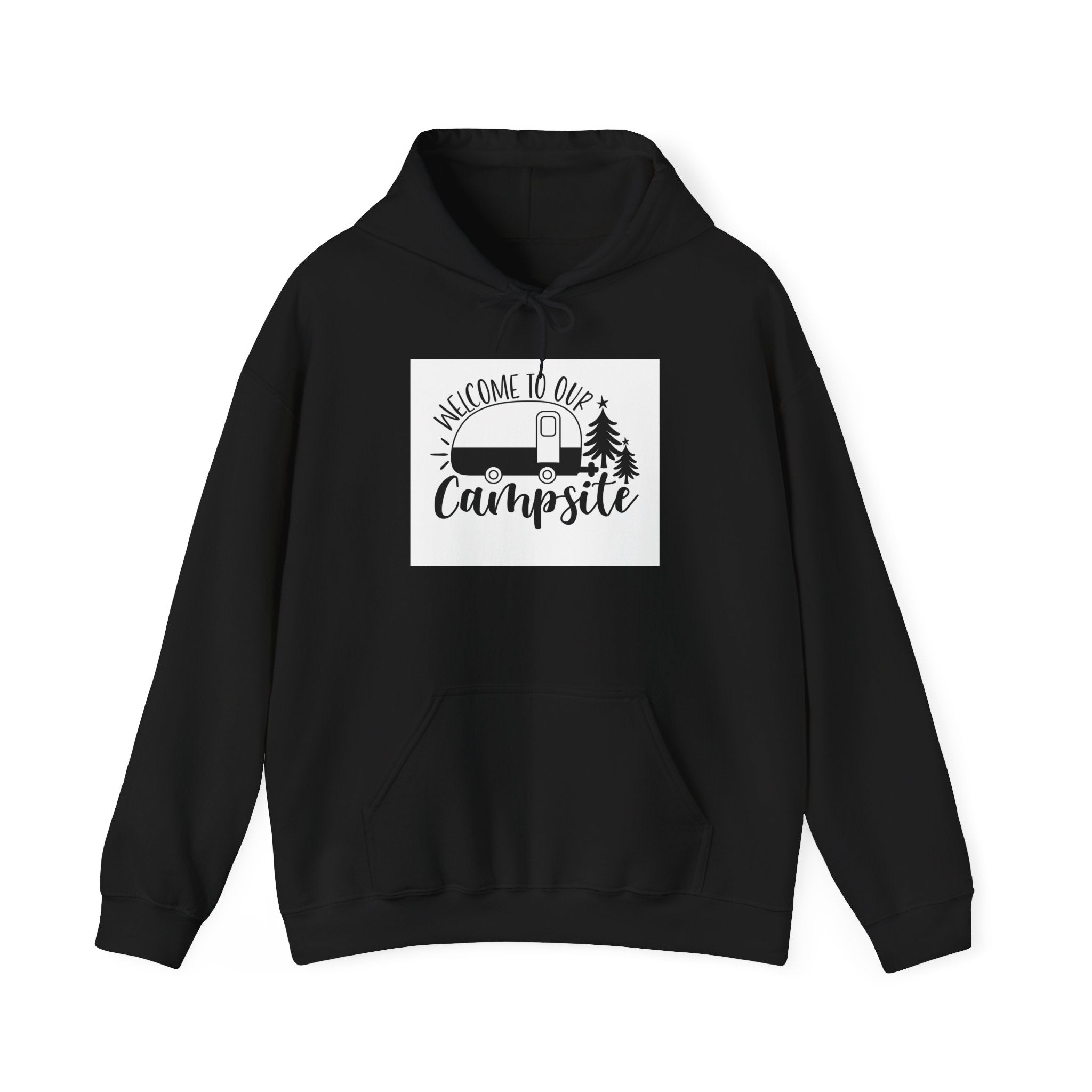 Campsite Hoodie - "Welcome to Our Campsite" Cozy Camper Pullover