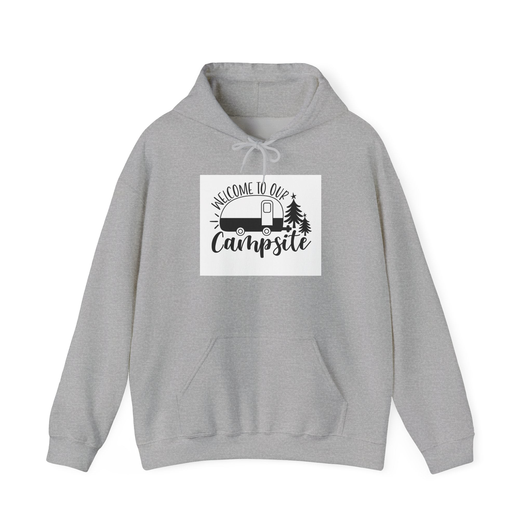 Campsite Hoodie - "Welcome to Our Campsite" Cozy Camper Pullover