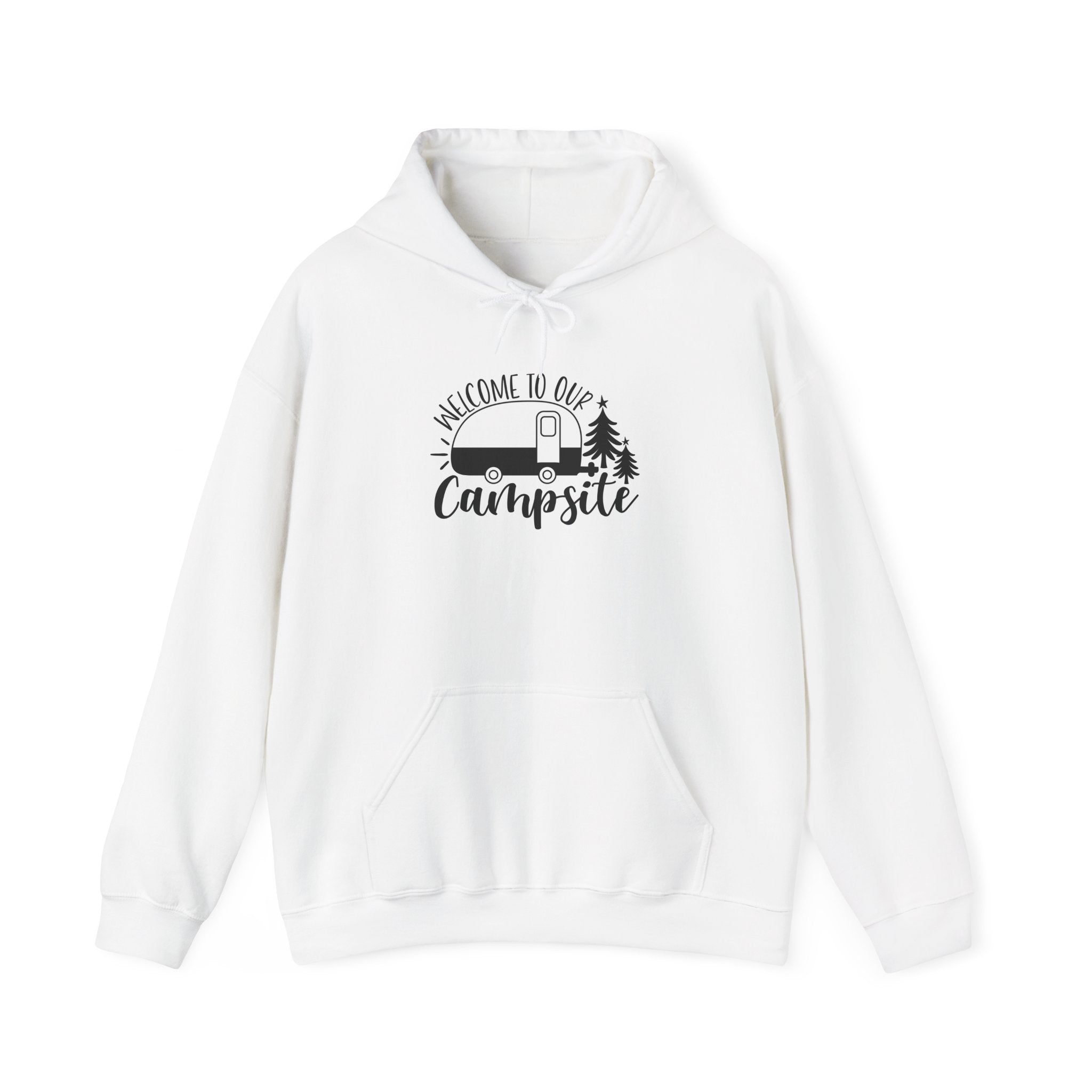 Campsite Hoodie - "Welcome to Our Campsite" Cozy Camper Pullover