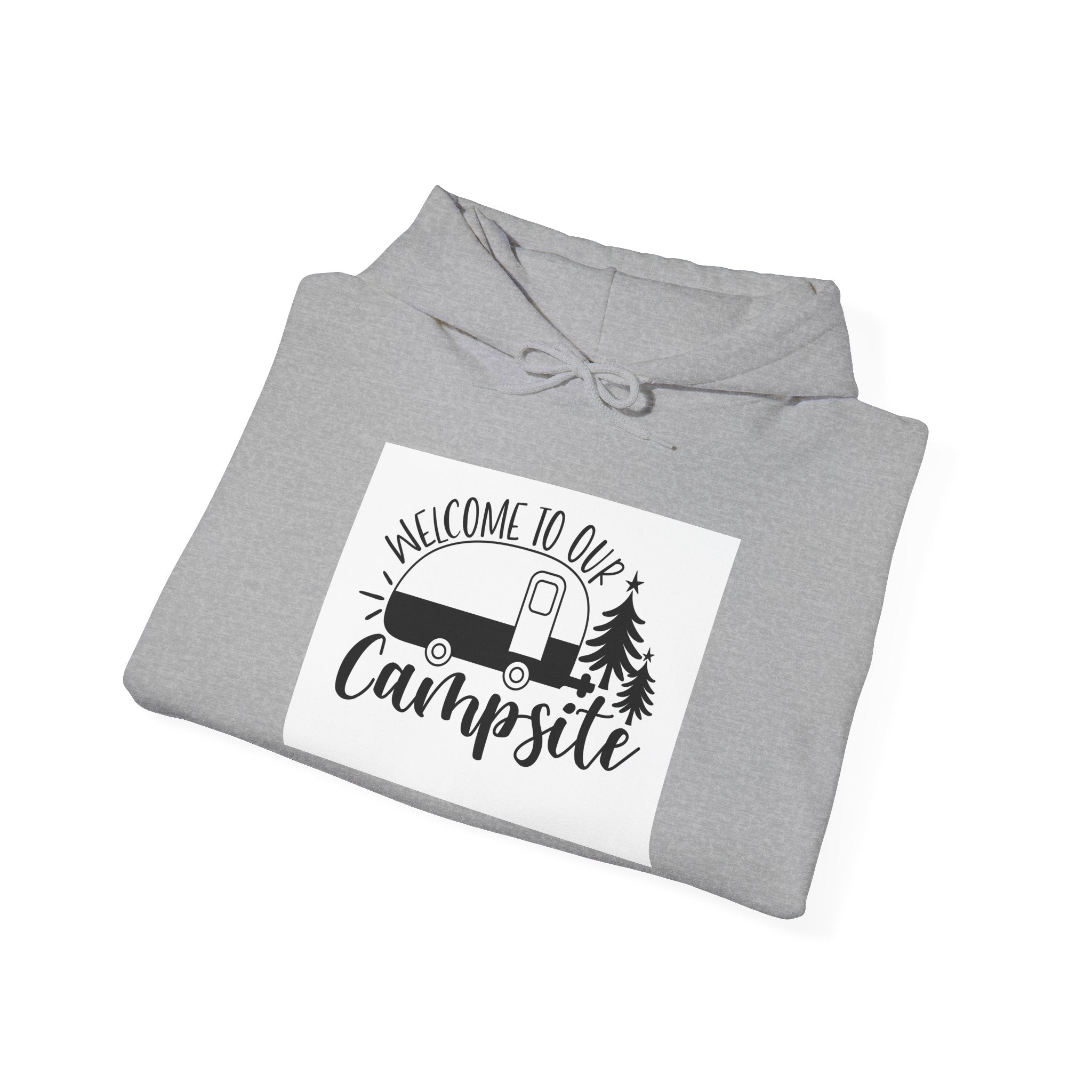 Campsite Hoodie - "Welcome to Our Campsite" Cozy Camper Pullover