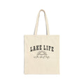 Lake Life Canvas Tote Bag — "Lake Life is the Best Life" Beach & Summer Reusable Shopper