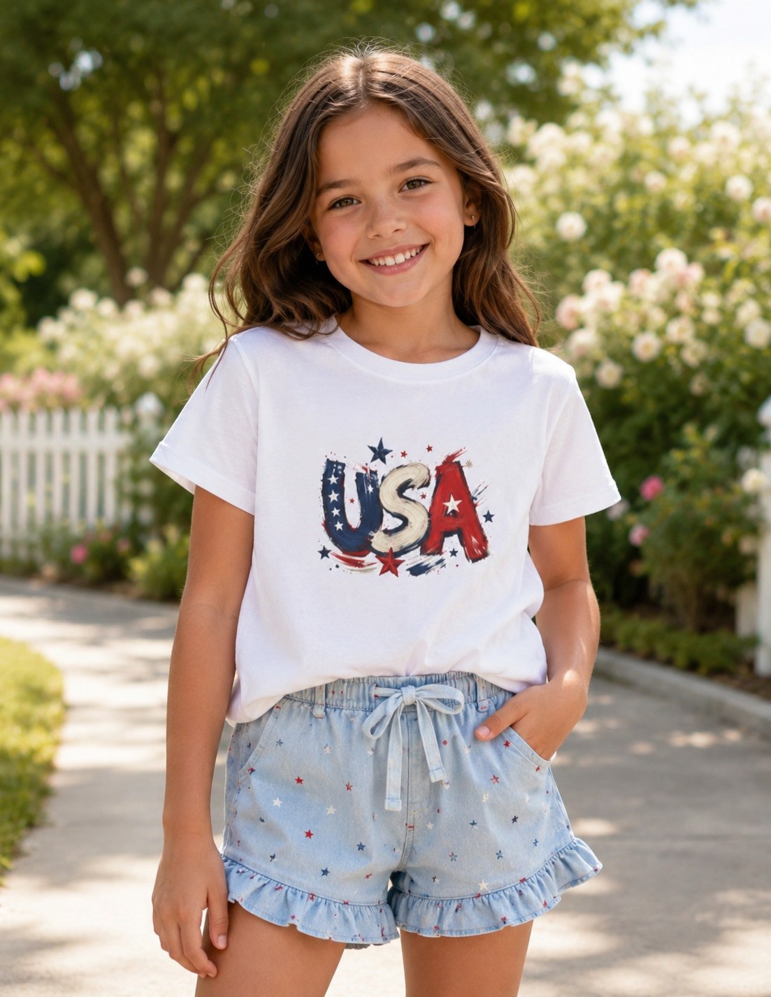 Kids USA Flag Graphic Tee — Patriotic Fourth of July Shirt for Children