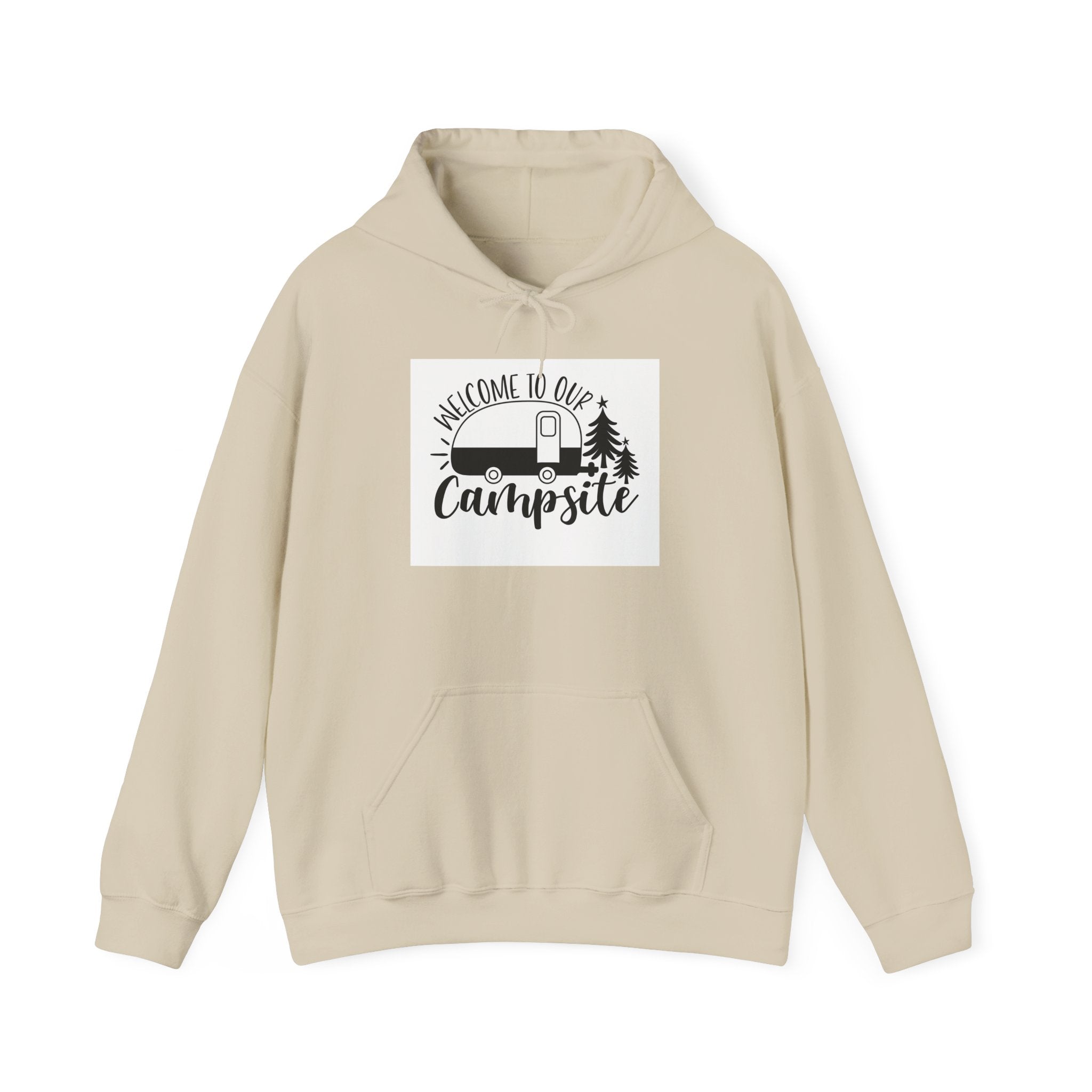 Campsite Hoodie - "Welcome to Our Campsite" Cozy Camper Pullover