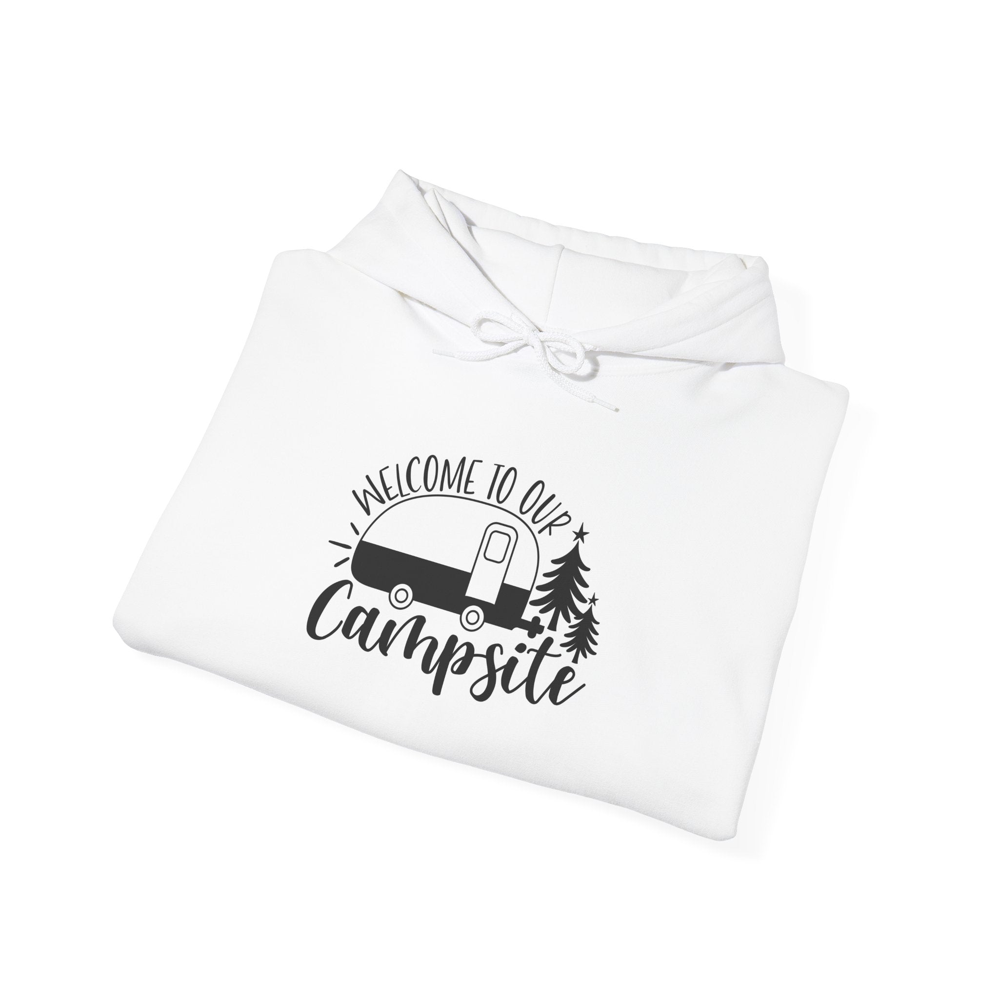 Campsite Hoodie - "Welcome to Our Campsite" Cozy Camper Pullover