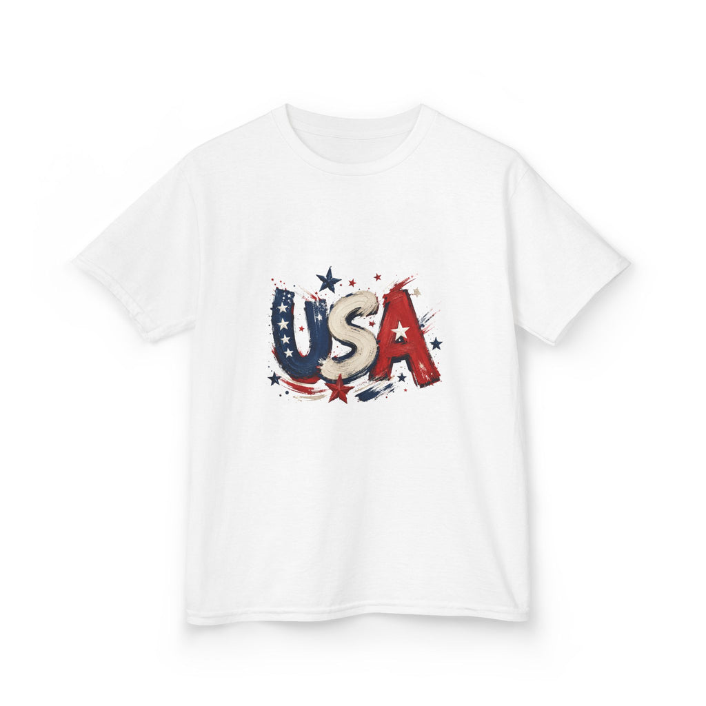 Kids USA Flag Graphic Tee — Patriotic Fourth of July Shirt for Children