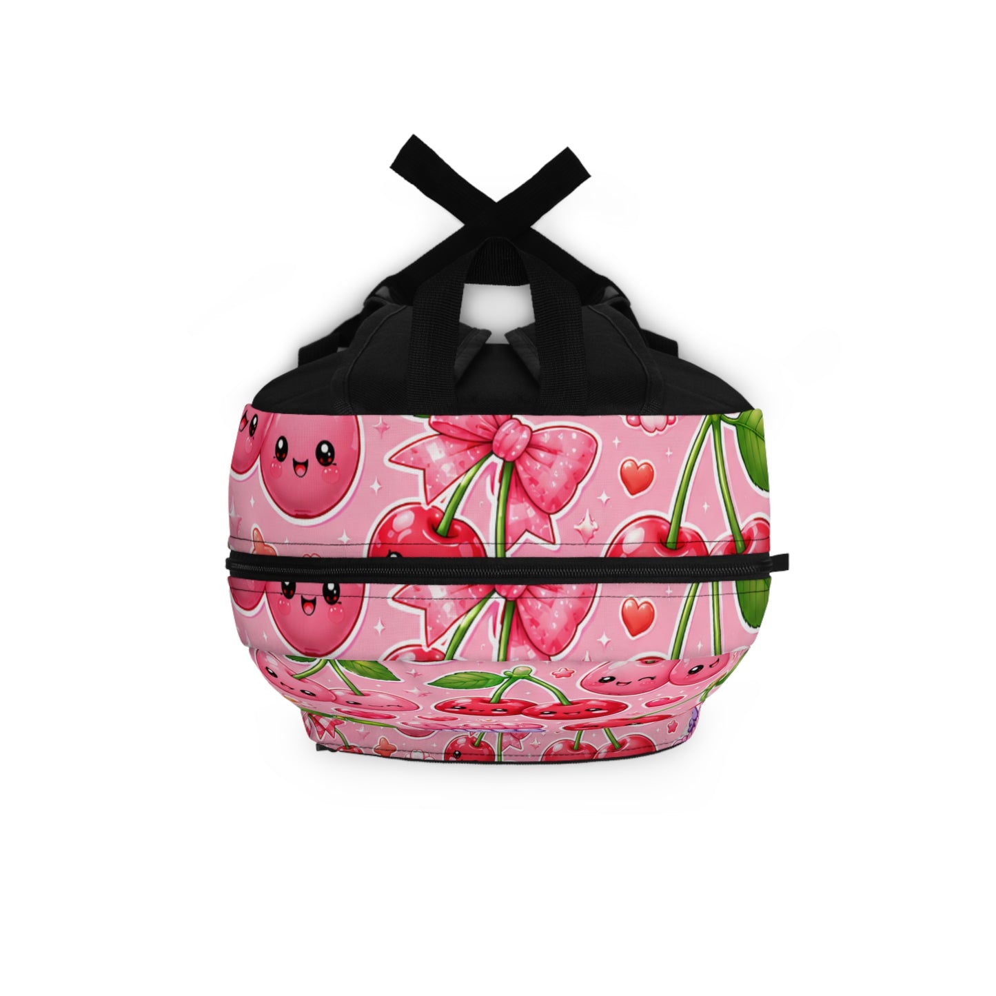 Cherry Vibes Backpack — Cute Pink Kawaii Cherries "Good Vibes" School Bag