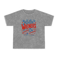 Just Here for the Wieners Mineral Wash T‑Shirt — Funny Hot Dog BBQ Tee