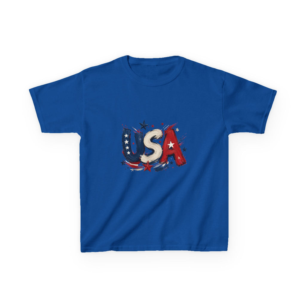 Kids USA Flag Graphic Tee — Patriotic Fourth of July Shirt for Children